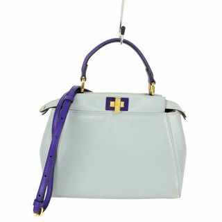 フェンディ(FENDI)の　フェンディ FENDI ピーカブーミニ 8BN244 68H F02T6 ブルー×パープル レザー レディース ハンドバッグ(ハンドバッグ)