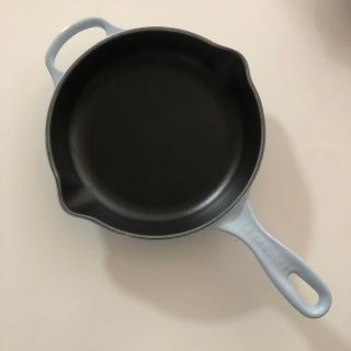 ルクルーゼ(LE CREUSET)のル・クルーゼ　スキレット　コースタルブルー　美品(鍋/フライパン)