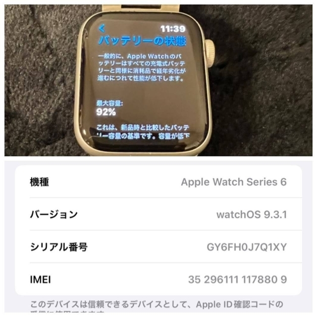 AppleWatch Series ６《GPS + Cellularモデル》