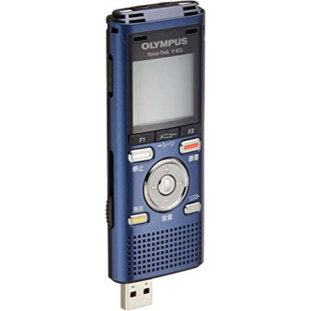 OLYMPUS(オリンパス)のOLYMPUS ICレコーダー VoiceTrek 4GB ブルー V-822 スマホ/家電/カメラのオーディオ機器(ポータブルプレーヤー)の商品写真