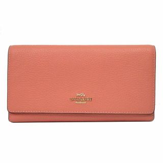 コーチ(COACH)の【新品】コーチ 長財布 CC815 IMORO ペブルドレザー スリムウォレット(財布)