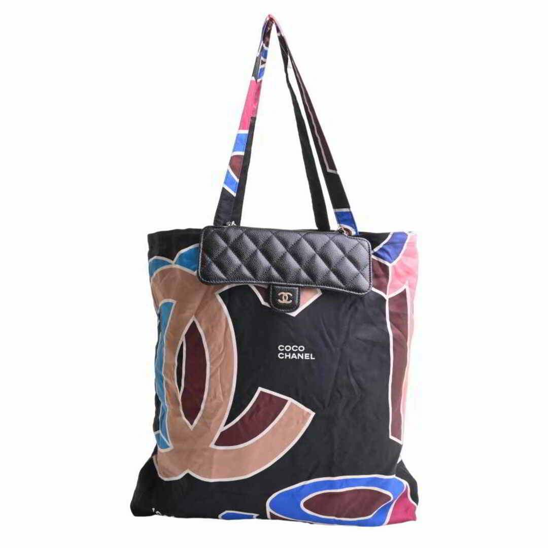 中古】CHANEL シャネル キャビアスキン ナイロン マトラッセ ココ
