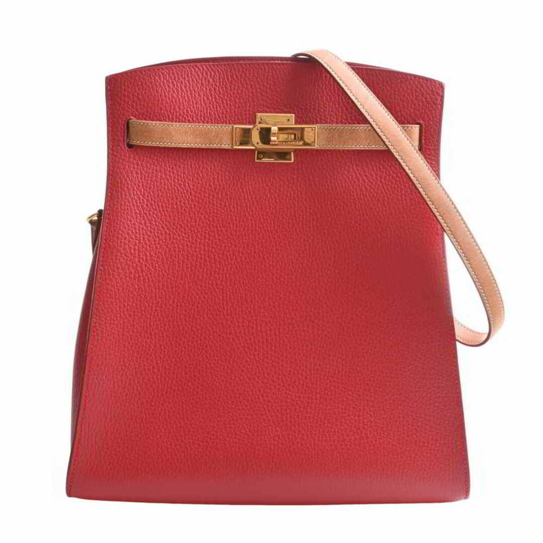 大注目 エルメス 【中古】HERMES - Hermes アルデンヌ by レッド/ブラウン ショルダーバッグ ケリースポーツMM シャモニー その他