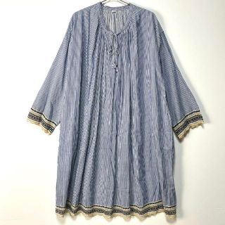 45R - 【極美品】45R ふろしきヒッコリーとレースの馬ドレス