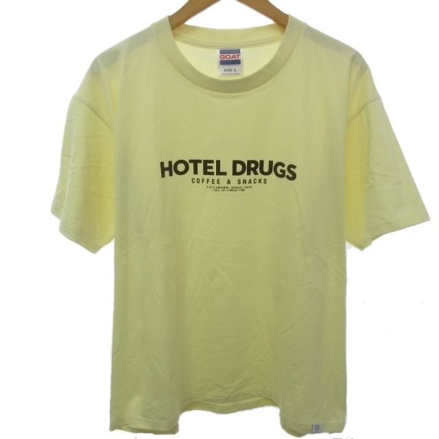 BEDWIN(ベドウィン)のベドウィン ×HOTEL DRUGS GOAT Tシャツ イエロー Sサイズ  メンズのトップス(Tシャツ/カットソー(半袖/袖なし))の商品写真