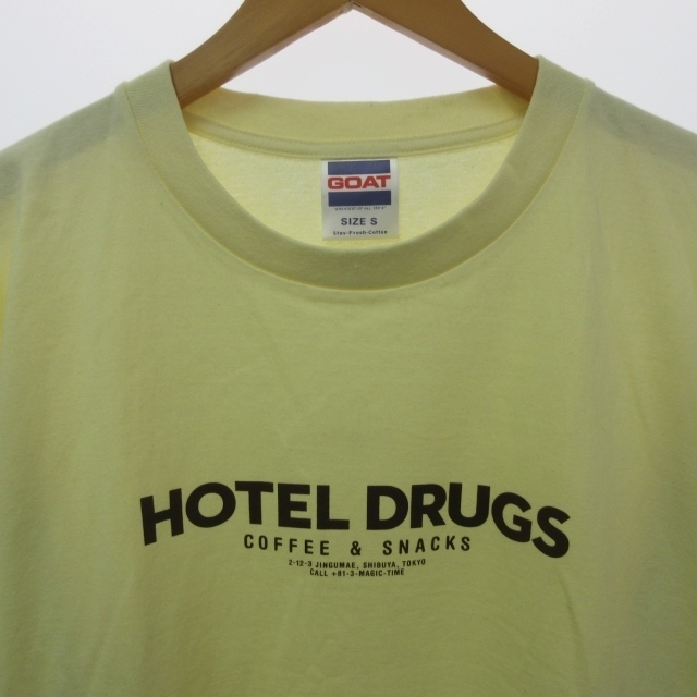 BEDWIN(ベドウィン)のベドウィン ×HOTEL DRUGS GOAT Tシャツ イエロー Sサイズ  メンズのトップス(Tシャツ/カットソー(半袖/袖なし))の商品写真