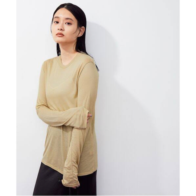 IENA(イエナ)のBaserange bamboo Tシャツ レディースのトップス(Tシャツ(長袖/七分))の商品写真