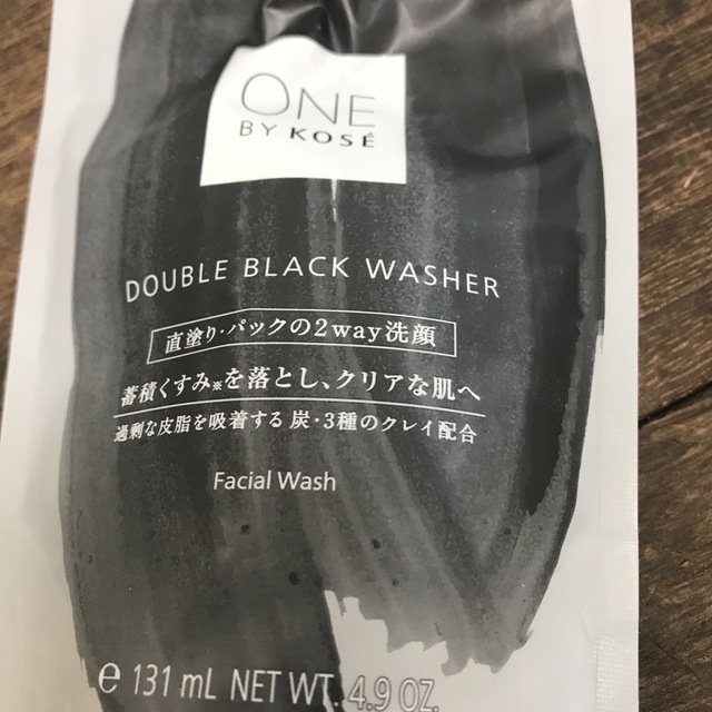 ONE BY KOSE（KOSE）(ワンバイコーセー)のONE BY KOSE ダブル ブラック ウォッシャー(140g) コスメ/美容のスキンケア/基礎化粧品(洗顔料)の商品写真