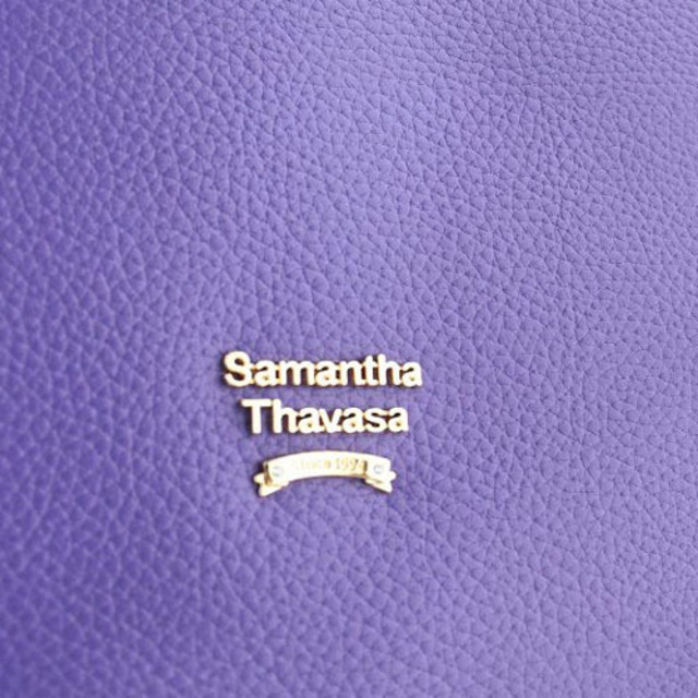 Samantha Thavasa(サマンサタバサ)のサマンサタバサ ルイーザ レザー ショルダーバッグ ロゴ 紫 レディースのバッグ(ショルダーバッグ)の商品写真