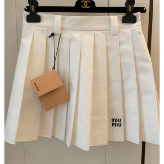 未使用 タグ付き CHANEL シャネル デニム お刺繍 ワッペン スカート 超