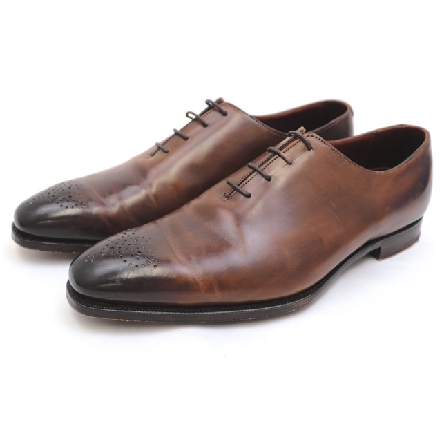 約31cmアウトソール横クロケット&ジョーンズ HARROW メダリオン ホールカットレザーシューズ メンズ 茶 8E CROCKETT&JONES