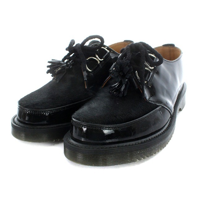 GEORGE COX(ジョージコックス)のジョージコックス シューズ パテントレザー ハラコ タッセル 5 24cm 黒 メンズの靴/シューズ(その他)の商品写真