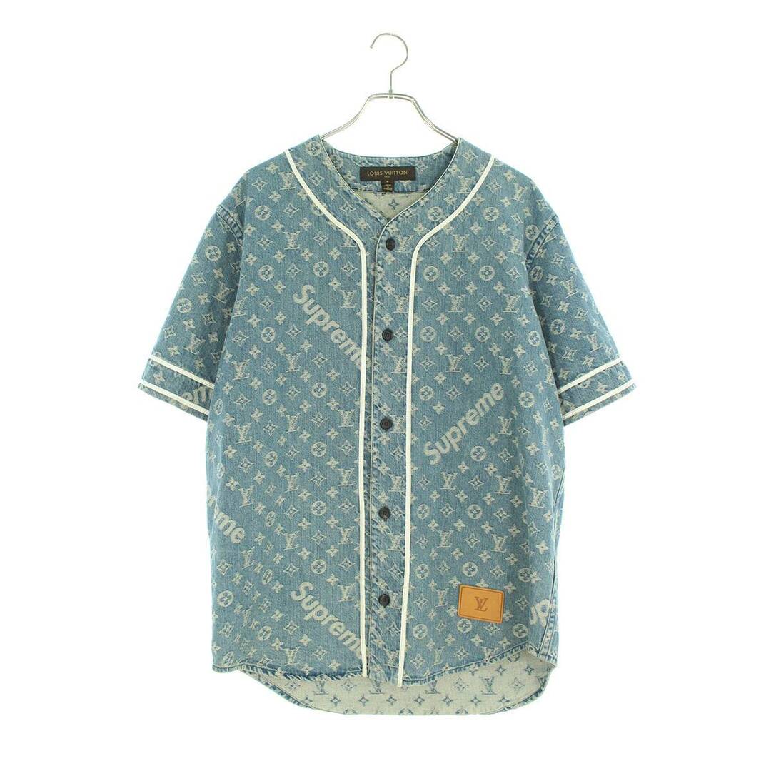 Supreme 2017 Cruise Supreme Louis Vuitton Jacquard Denim Baseball Jersey