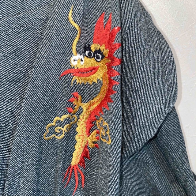 代引き人気 刺繍 龍 Sサイズ ブルゾン ジャケット スーベニア ワーク