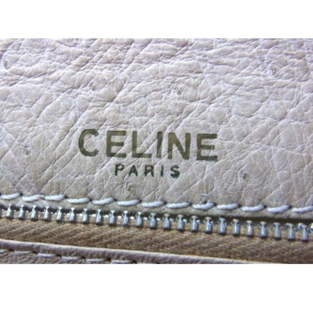 celine(セリーヌ)の美品 セリーヌ 2WAY オーストリッチ チェーンショルダー クラッチバッグ レディースのバッグ(ショルダーバッグ)の商品写真