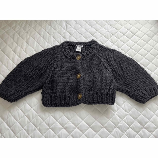 フミカウチダWool Hand Knitted CROPPED CARDIGAN