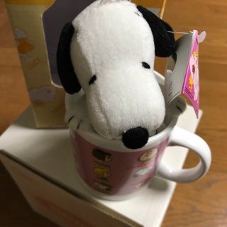 スヌーピー(SNOOPY)のSNOOPY スヌーピーマグカップ＆スヌーピーぬいぐるみキーホルダーセット(グラス/カップ)