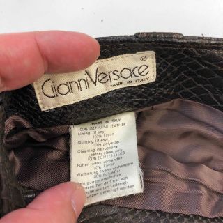 Gianni Versace - GIANNI VERSACE ヴィンテージ パイソン調レザー