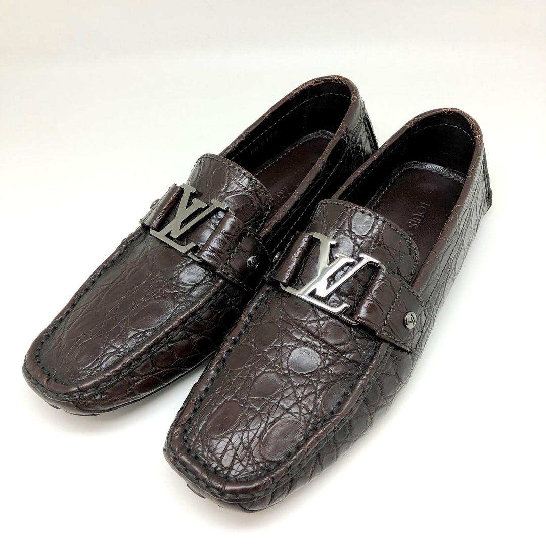 誠実 LOUIS VUITTON - LOUIS VUITTON ドライビングシューズ クロコ