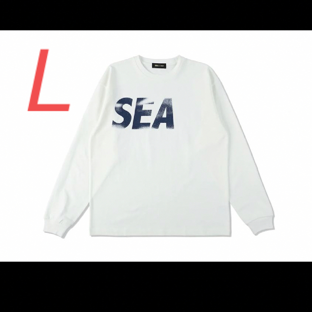 SEA (P-DYE) L/S TEE / WHITE_NAVY - Tシャツ/カットソー(七分/長袖)