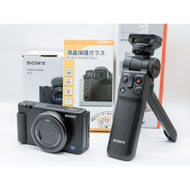 SONY VLOGCAM ZV-1 + シューティンググリップ 極美品-