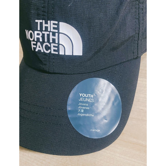 THE NORTH FACE(ザノースフェイス)の黒　キッズ　ノースフェイス　ホライズンボール　キャップ　小学生推奨 キッズ/ベビー/マタニティのこども用ファッション小物(帽子)の商品写真