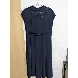 イセタン(伊勢丹)の1度着用のみ美品★ISETAN ネイビー ロングワンピース 伊勢丹 三越(ロングワンピース/マキシワンピース)