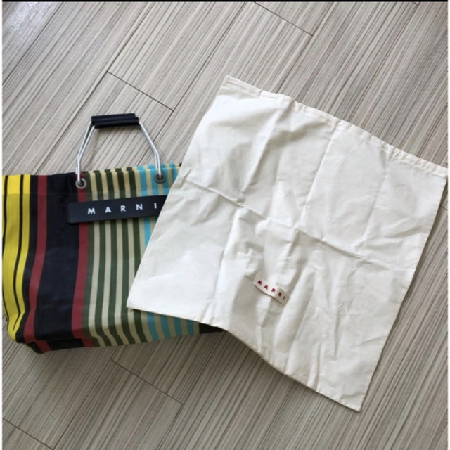 MARNI ストライプバッグマルチイエロー