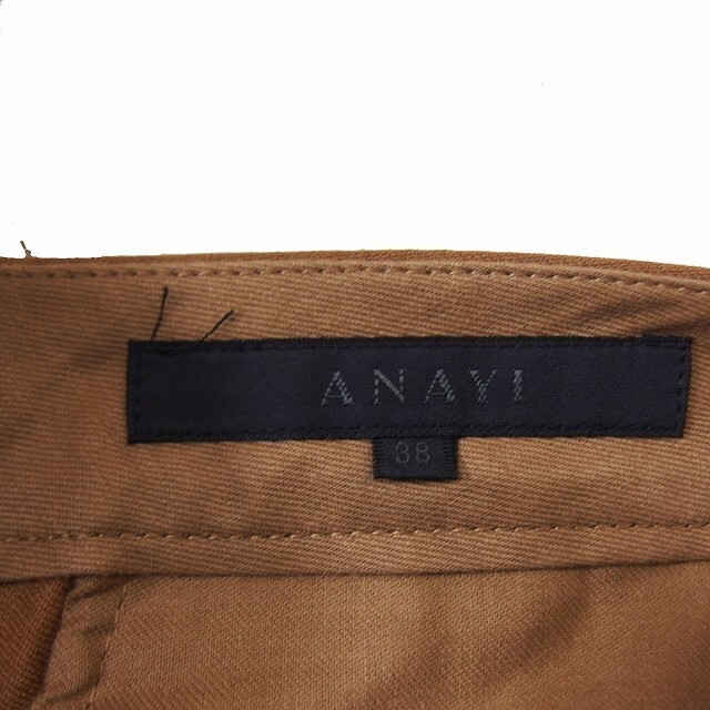 ANAYI(アナイ)のアナイ ANAYI センタープ パンツ スラックス ストレート 無地 ウール 茶 レディースのパンツ(その他)の商品写真