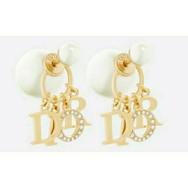 Christian DIOR TRIBALES ピアス レジンパール・クリスタル 【別倉庫