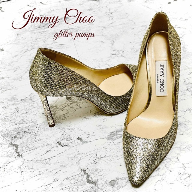 Jimmy choo シルバーパンプス サイズ38⭐︎-