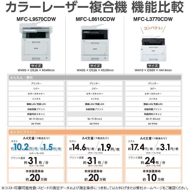 brother(ブラザー)のbrother　A4カラーレーザー複合機＆交換カートリッジ インテリア/住まい/日用品のオフィス用品(OA機器)の商品写真