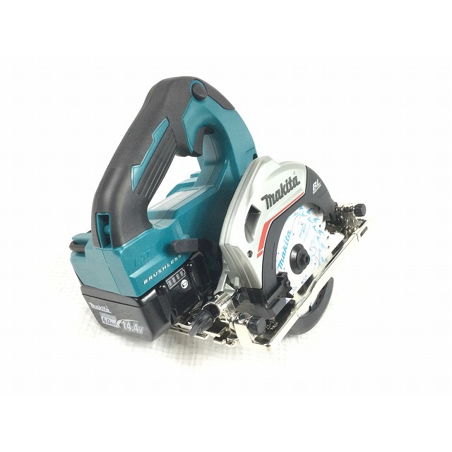 ☆未使用品☆makita マキタ 125mm 充電式マルノコ HS473DRG バッテリ1個(14.4V6.0Ah) 充電器 チップソー 無線連動付き 69781