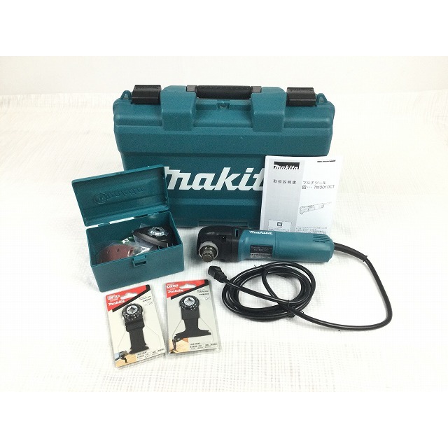 ☆未使用品 おまけの替刃2点付♪☆makita マキタ マルチツール TM3010CT 切断 剥離 研削 替刃ケース付 ケース付 100V 電動工具  70062