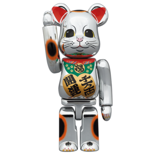 BE@RBRICK 招き猫 開運・千万両 銀メッキ 100％ & 400％ エンタメ/ホビーのフィギュア(その他)の商品写真