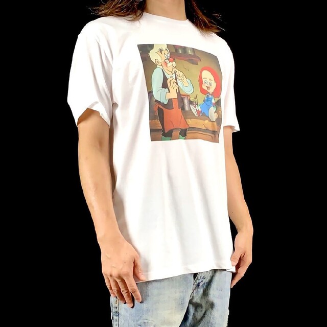 新品 ピノキオ ゼペット チャイルドプレイ チャッキー グッドガイ人形 Tシャツ メンズのトップス(Tシャツ/カットソー(半袖/袖なし))の商品写真