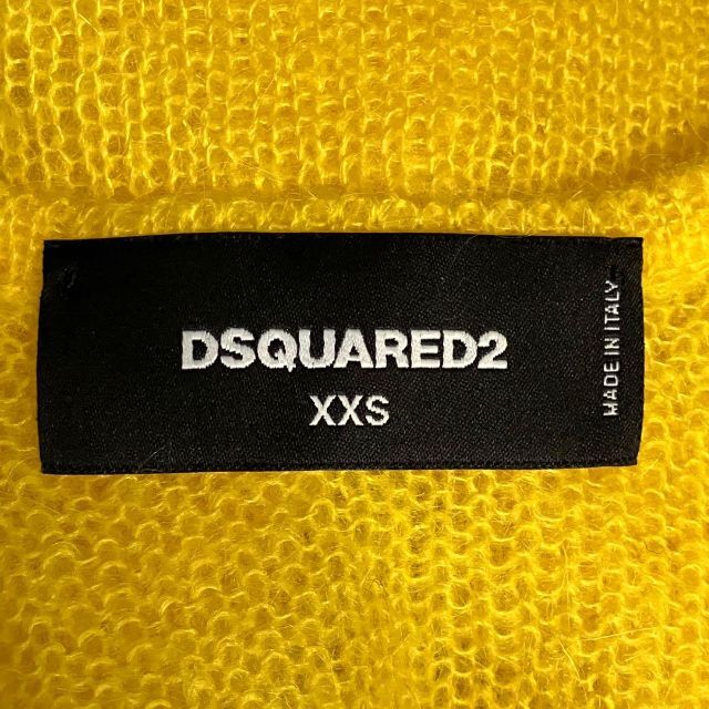 DSQUARED2(ディースクエアード)のイタリア製　DSQUARED2　モヘヤ46%　ノースリーブニット　イエロー レディースのトップス(ベスト/ジレ)の商品写真