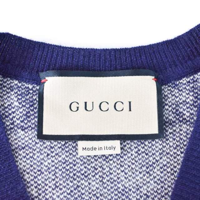 Gucci(グッチ)のGUCCI ダブルG ウールジャカード Vネック ベスト ウール 650598 メンズのトップス(ベスト)の商品写真