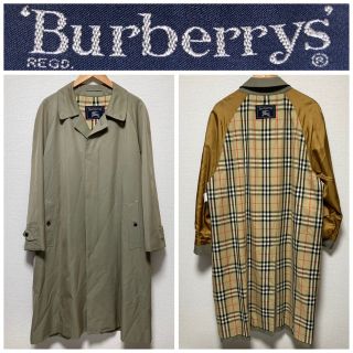 バーバリー(BURBERRY)のBurberry　ステンカラーコート　バーバリー　90s　ノバチェック　オールド(ステンカラーコート)