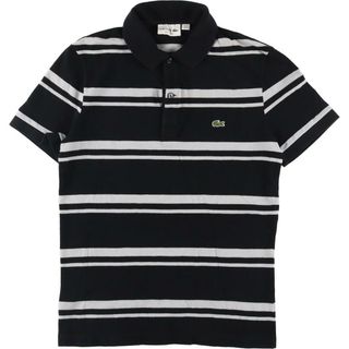 ラコステ(LACOSTE)の古着 ラコステ LACOSTE 半袖 ボーダー ポロシャツ レディースS /eaa299195(ポロシャツ)