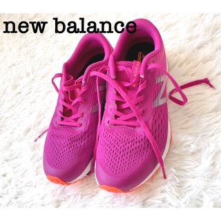 ニューバランス(New Balance)のニューバランス　ショッキングピンク　スニーカー　24.5センチ(スニーカー)