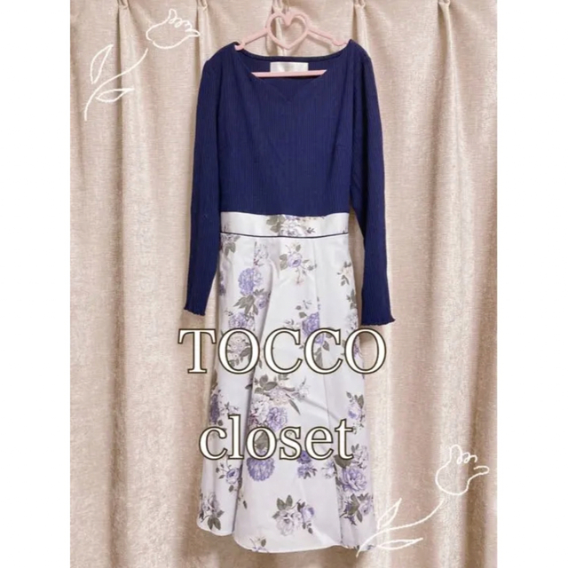 TOCCO closet(トッコクローゼット)のトッコクローゼット花柄ワンピース　Freeサイズ レディースのワンピース(ひざ丈ワンピース)の商品写真