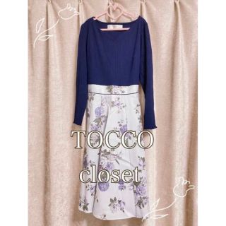 トッコクローゼット(TOCCO closet)のトッコクローゼット花柄ワンピース　Freeサイズ(ひざ丈ワンピース)