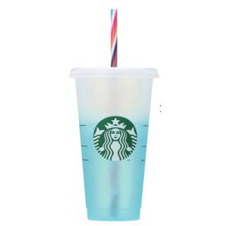 スターバックス(Starbucks)のミステリーカラーチェンジングリユーザブルコールドカップ710ml(タンブラー)