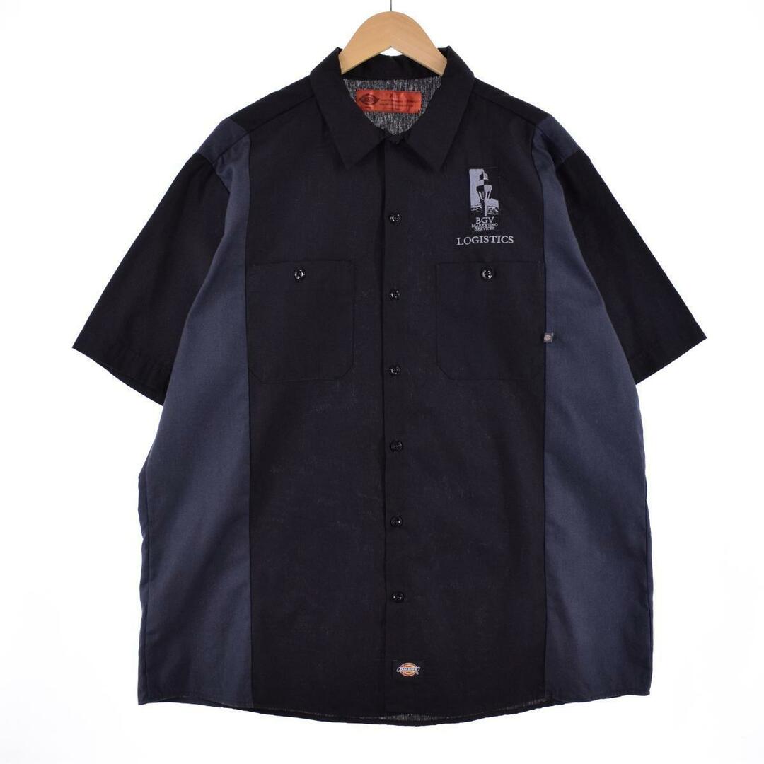 Dickies(ディッキーズ)の古着 ディッキーズ Dickies ツートン 半袖 ワークシャツ メンズL /eaa328919 メンズのトップス(シャツ)の商品写真