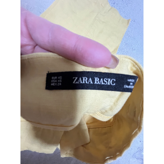 ZARA(ザラ)のZARA♡ハイウエストリネンストレートパンツ レディースのパンツ(カジュアルパンツ)の商品写真