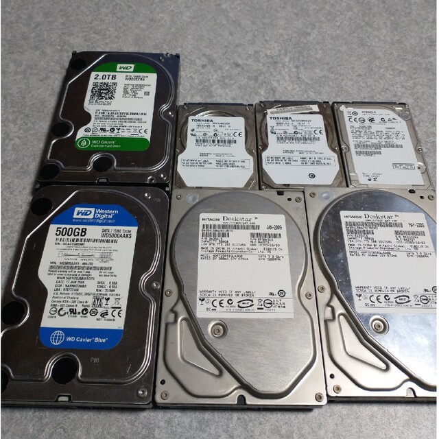 HDD 7個セット 2TB 500GB 320GB 160GB