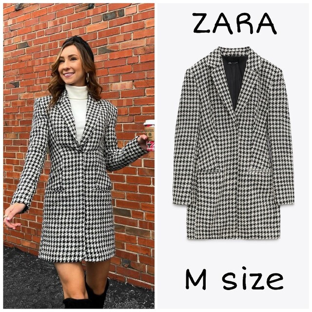 ZARA　テクスチャー ブレザーワンピース　Mサイズ