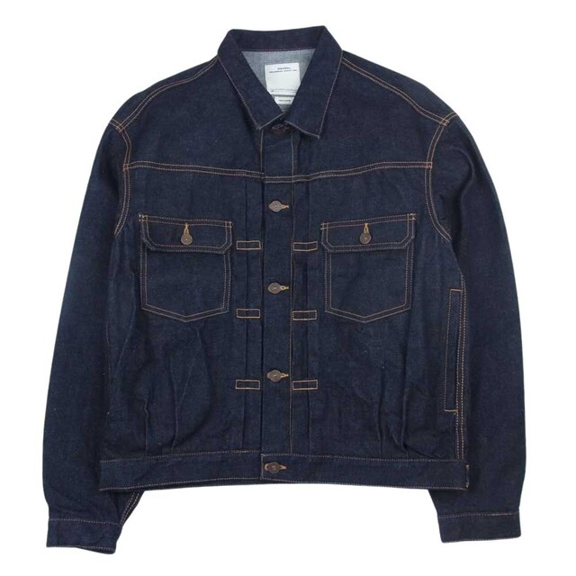 VISVIM ビズビム 0122105006002 22SS SS 101XX JKT UNWASHED アンウォッシュド デニム ジャケット インディゴブルー系 2