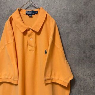 ポロラルフローレン(POLO RALPH LAUREN)の90S ラルフローレン　半袖　ポロシャツ　メンズXXL オレンジ　古着　刺繍(ポロシャツ)